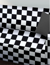 High density stretch fabric with elastic corners provides a perfect wrinkle free fitting as the 2 Seater cover - Black & White, Polyster, Multipack 1, 2 Seater